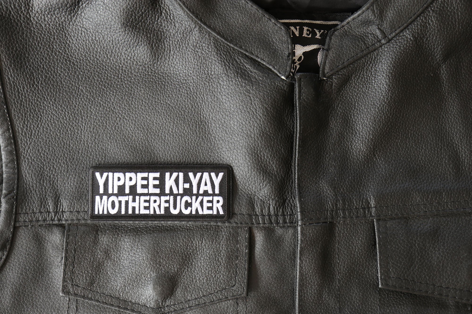 Yippee Ki Yay Motherfucker Patch – Text Design  ( 4 x 2 inche )